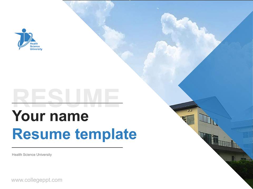 Health Science University Resume PPT Template4:3 ratio PPT effect preview image5