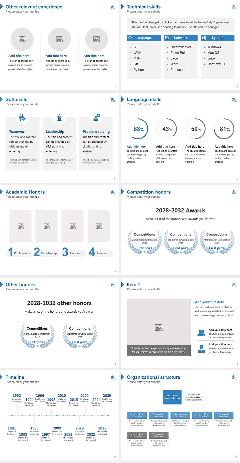 Health Science University Resume PPT Template4:3 ratio PPT effect preview image3
