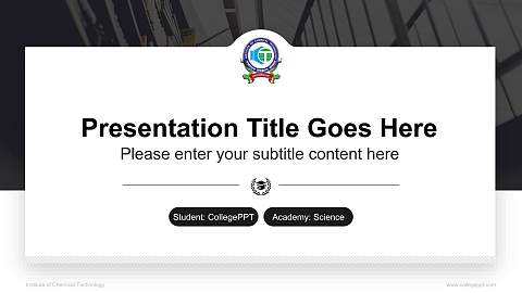 Institute of Chemical Technology National Scholarship Defense PPT Template