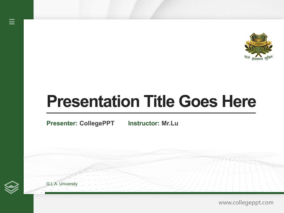 G.L.A. University Thesis Proposal/Graduation Defense PPT Template4:3 ratio PPT effect preview image5