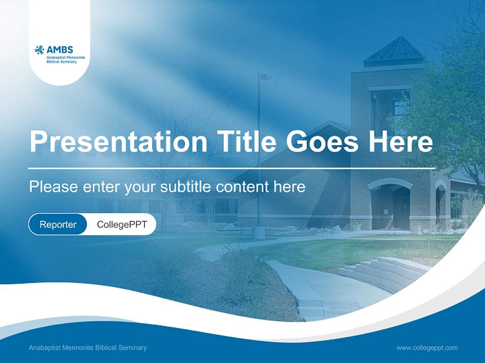 Anabaptist Mennonite Biblical Seminary Lecture Sharing and Networking Event PPT Template4:3 ratio PPT effect preview image4