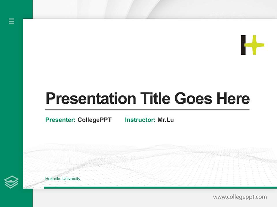 Hokuriku University Thesis Proposal/Graduation Defense PPT Template4:3 ratio PPT effect preview image5