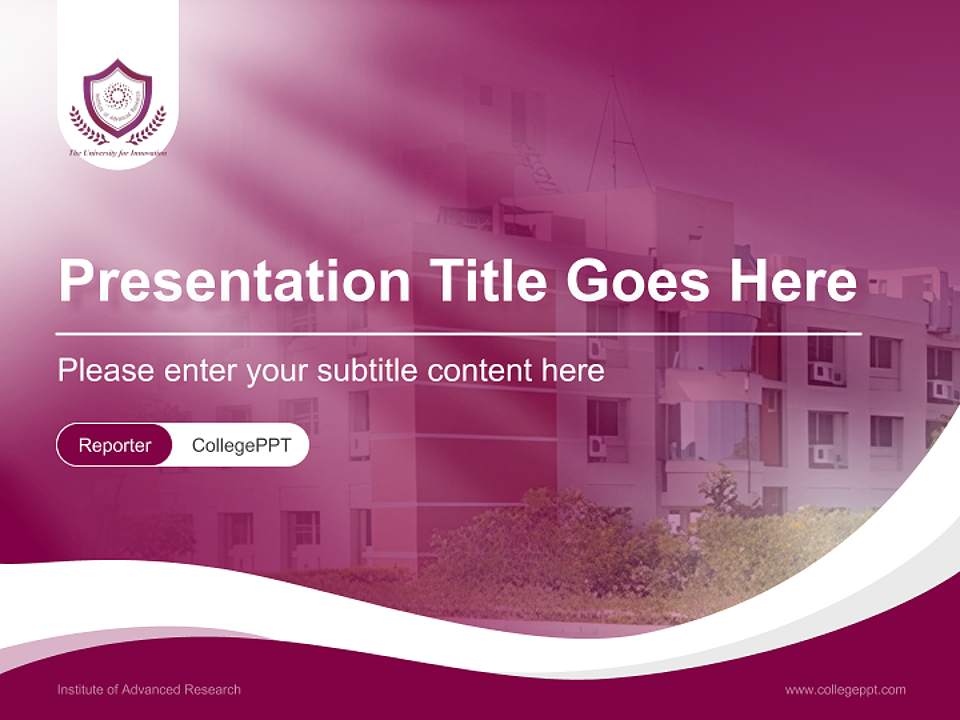 Institute of Advanced Research Lecture Sharing and Networking Event PPT Template4:3 ratio PPT effect preview image4