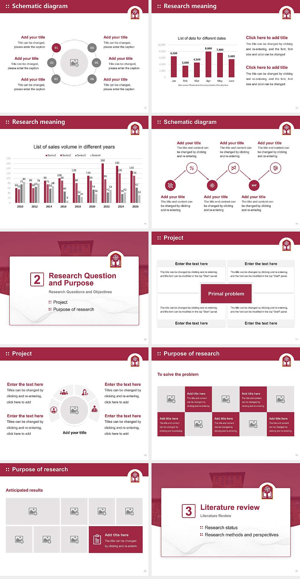 Alvernia University Graduation Thesis Defense PPT Template4:3 ratio PPT effect preview image3