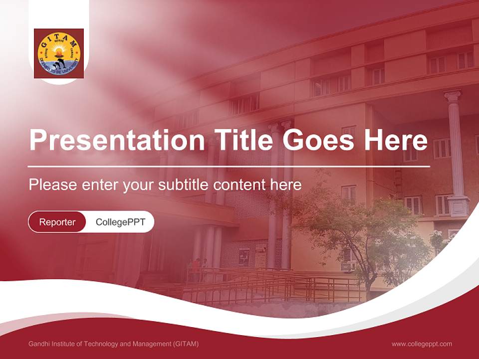 Gandhi Institute of Technology and Management (GITAM) Lecture Sharing and Networking Event PPT Template4:3 ratio PPT effect preview image4