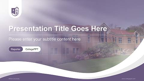 Alfred University Lecture Sharing and Networking Event PPT Template