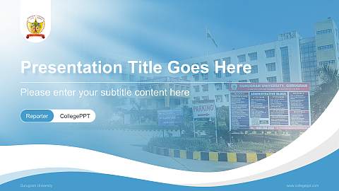 Gurugram University Lecture Sharing and Networking Event PPT Template