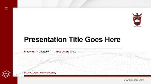 Dr. A.P.J. Abdul Kalam University Thesis Proposal/Graduation Defense PPT Template