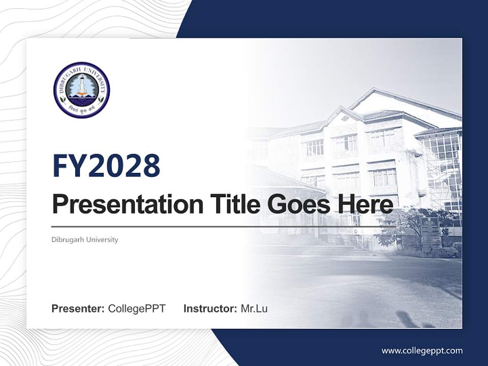 Dibrugarh University Academic Presentation/Research Findings Report PPT Template4:3 ratio PPT effect preview image5