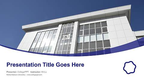 Hokkai-Gakuen University Course/Courseware Creation PPT Template
