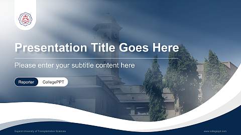 Gujarat University of Transplantation Sciences Lecture Sharing and Networking Event PPT Template