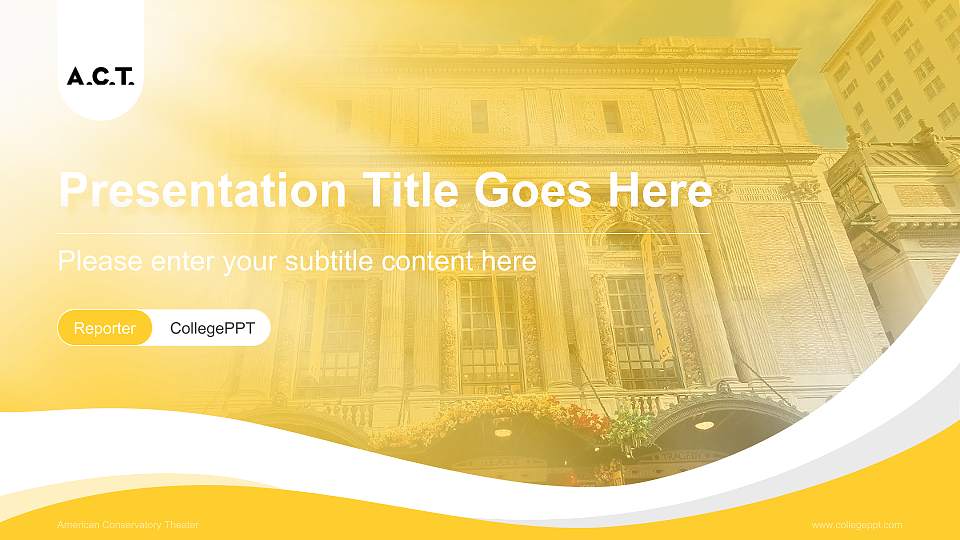 American Conservatory Theater Lecture Sharing and Networking Event PPT Template16:9 ratio PPT effect preview image