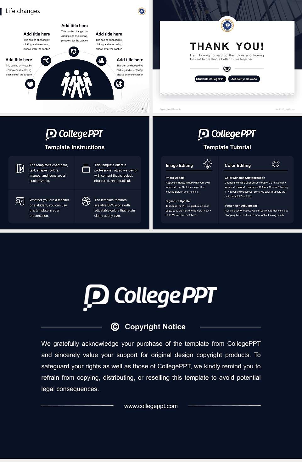 Career Point University National Scholarship Defense PPT Template4:3 ratio PPT effect preview image4