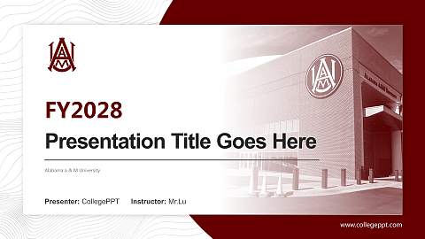 Alabama a & M University Academic Presentation/Research Findings Report PPT Template