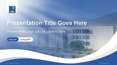 Dr. Subhash University Lecture Sharing and Networking Event PPT Template