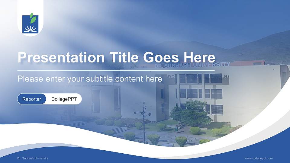 Dr. Subhash University Lecture Sharing and Networking Event PPT Template16:9 ratio PPT effect preview image