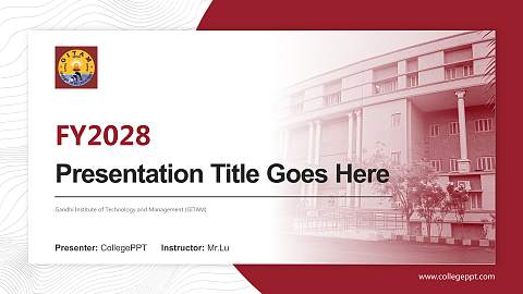 Gandhi Institute of Technology and Management (GITAM) Academic Presentation/Research Findings Report PPT Template
