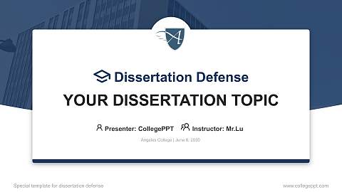 Angeles College Graduation Thesis Defense PPT Template
