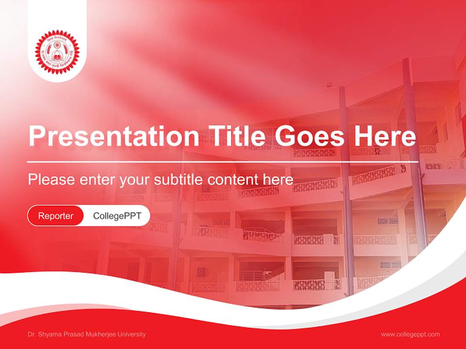 Dr. Shyama Prasad Mukherjee University Lecture Sharing and Networking Event PPT Template4:3 ratio PPT effect preview image4