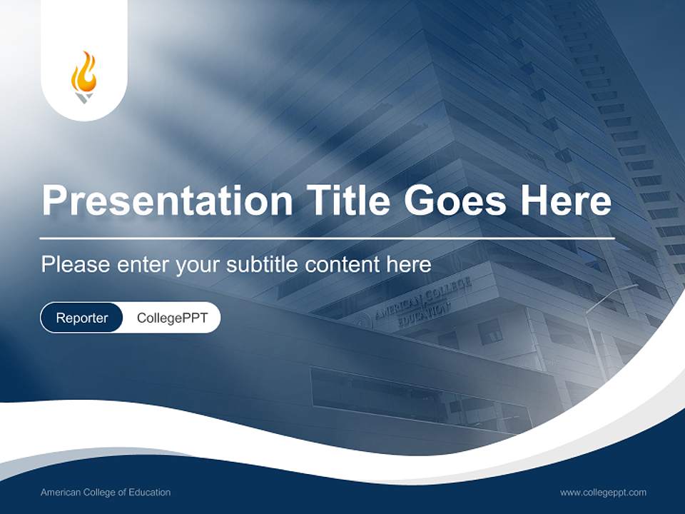 American College of Education Lecture Sharing and Networking Event PPT Template4:3 ratio PPT effect preview image4