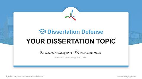 Hiroshima City University Graduation Thesis Defense PPT Template