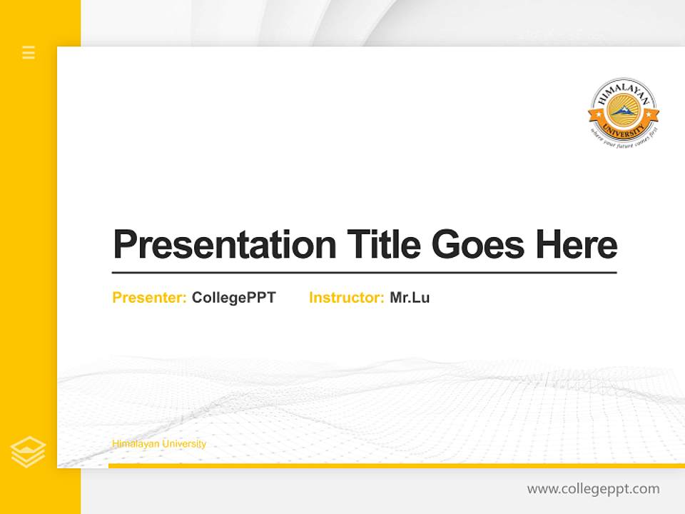Himalayan University Thesis Proposal/Graduation Defense PPT Template4:3 ratio PPT effect preview image5