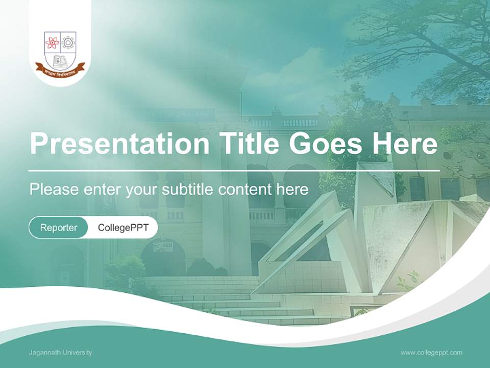 Jagannath University Lecture Sharing and Networking Event PPT Template4:3 ratio PPT effect preview image4