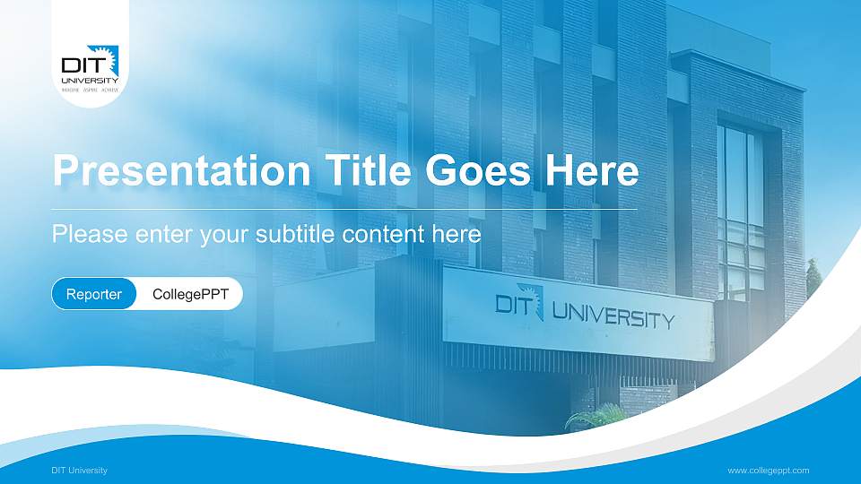 DIT University Lecture Sharing and Networking Event PPT Template16:9 ratio PPT effect preview image