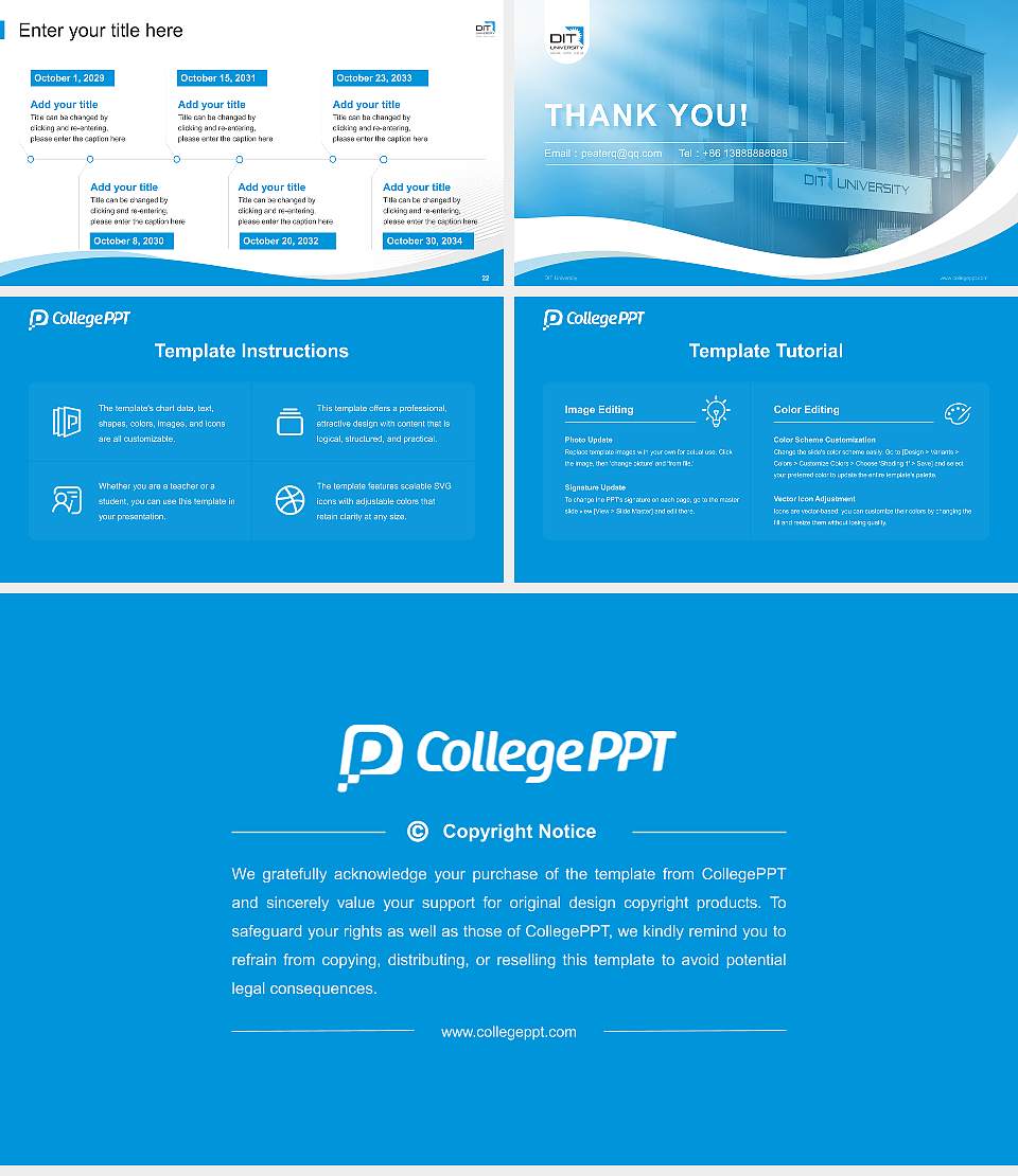 DIT University Lecture Sharing and Networking Event PPT Template16:9 ratio PPT effect preview image4