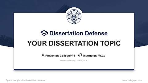 Mission University Graduation Thesis Defense PPT Template