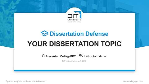 DIT University Graduation Thesis Defense PPT Template
