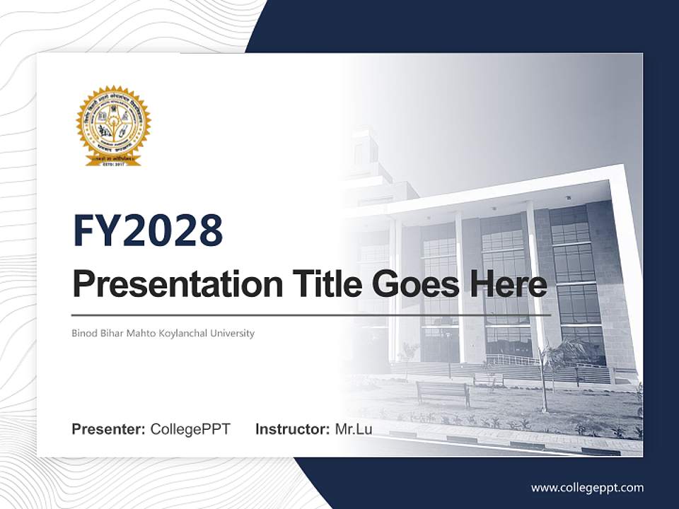 Binod Bihar Mahto Koylanchal University Academic Presentation/Research Findings Report PPT Template4:3 ratio PPT effect preview image5