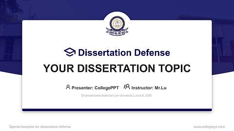 Dharmashastra National Law University Graduation Thesis Defense PPT Template