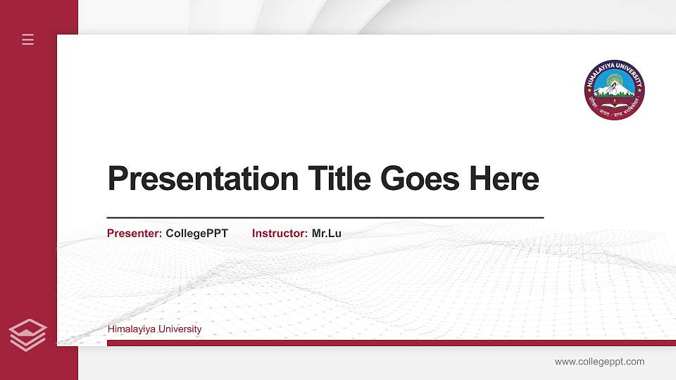 Himalayiya University Thesis Proposal/Graduation Defense PPT Template16:9 ratio PPT effect preview image