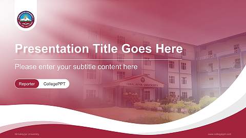 Himalayiya University Lecture Sharing and Networking Event PPT Template