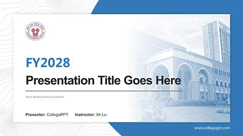 Homi Bhabha National Institute Academic Presentation/Research Findings Report PPT Template