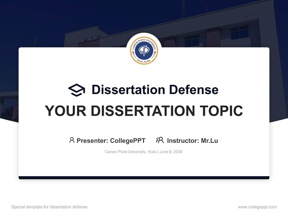 Career Point University, Kota Graduation Thesis Defense PPT Template4:3 ratio PPT effect preview image7