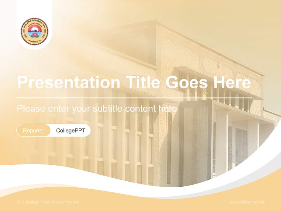 Dr. Harisingh Gour Vishwavidyalaya Lecture Sharing and Networking Event PPT Template4:3 ratio PPT effect preview image4