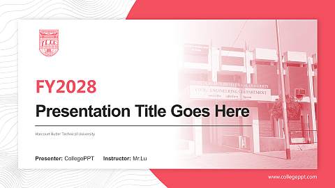 Harcourt Butler Technical University Academic Presentation/Research Findings Report PPT Template