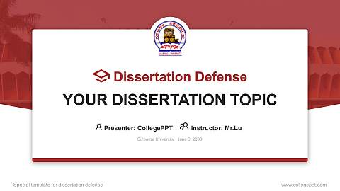 Gulbarga University Graduation Thesis Defense PPT Template