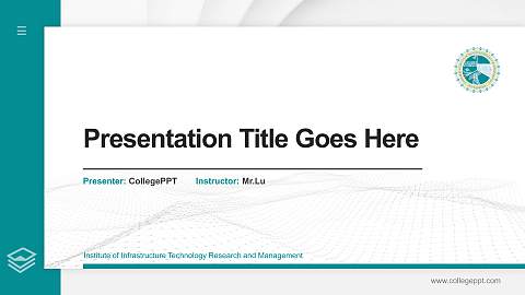 Institute of Infrastructure Technology Research and Management Thesis Proposal/Graduation Defense PPT Template