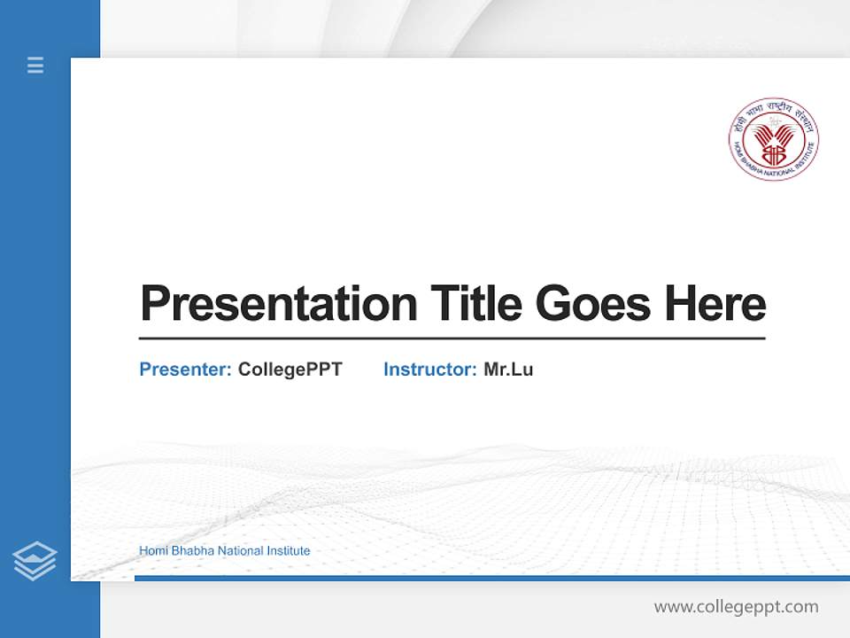 Homi Bhabha National Institute Thesis Proposal/Graduation Defense PPT Template4:3 ratio PPT effect preview image5