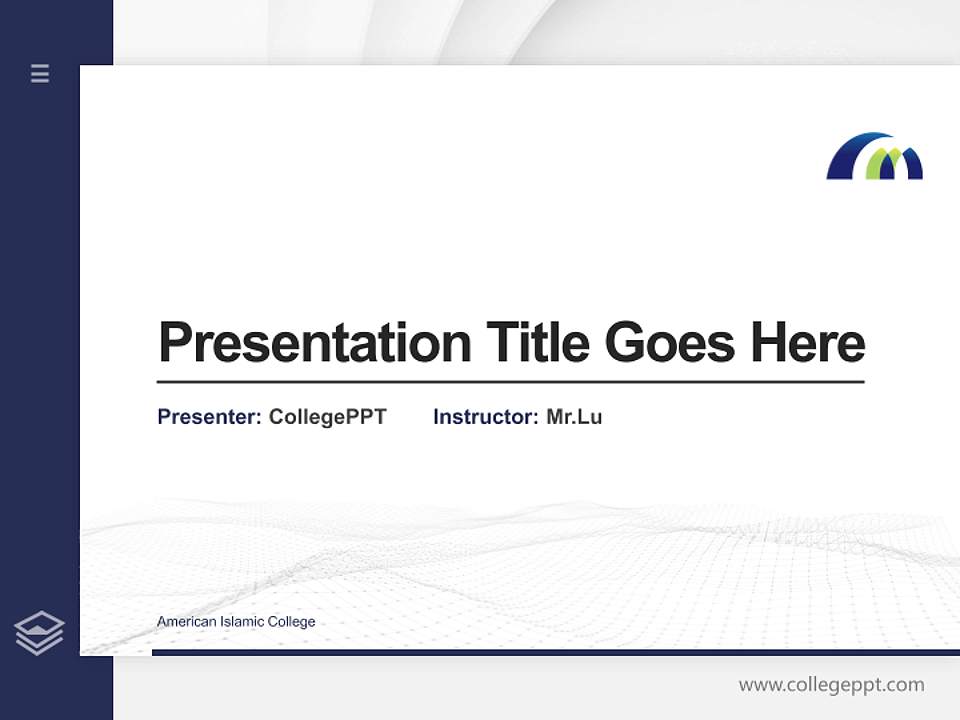 American Islamic College Thesis Proposal/Graduation Defense PPT Template4:3 ratio PPT effect preview image5