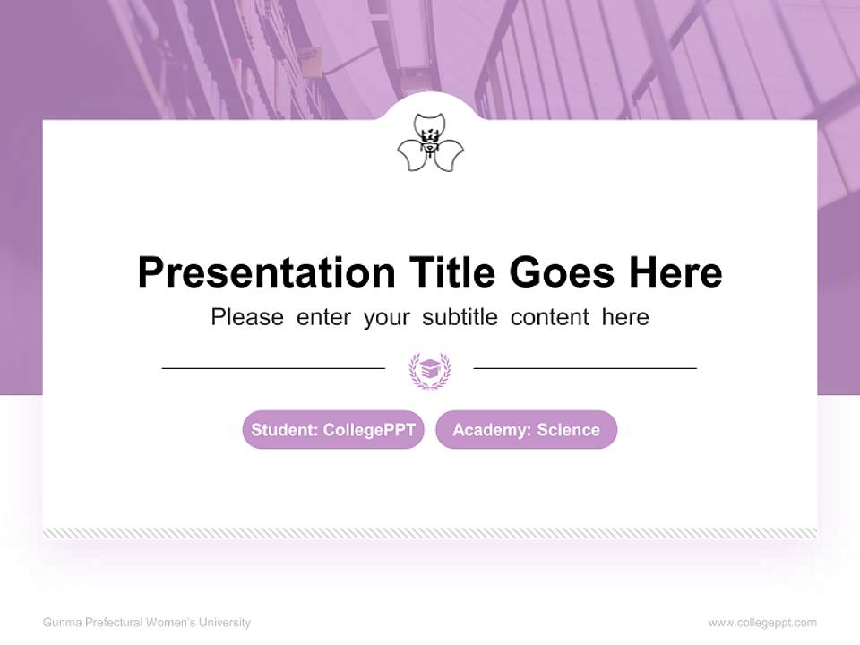 Gunma Prefectural Women’s University National Scholarship Defense PPT Template4:3 ratio PPT effect preview image4