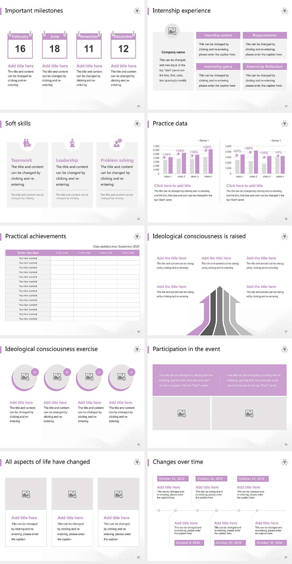 Gunma Prefectural Women’s University National Scholarship Defense PPT Template4:3 ratio PPT effect preview image3