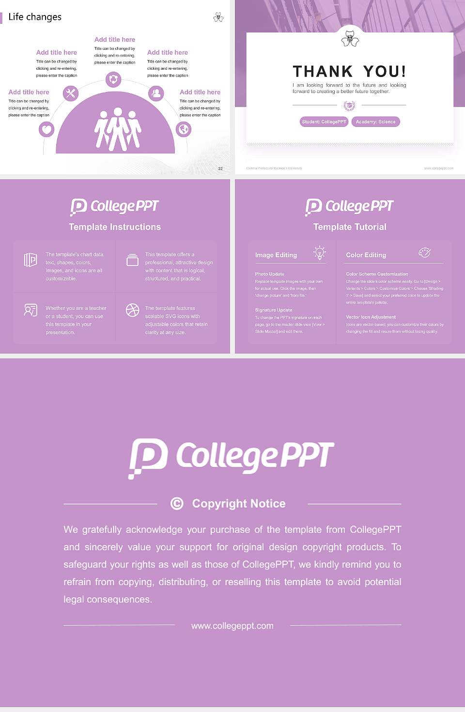 Gunma Prefectural Women’s University National Scholarship Defense PPT Template4:3 ratio PPT effect preview image4