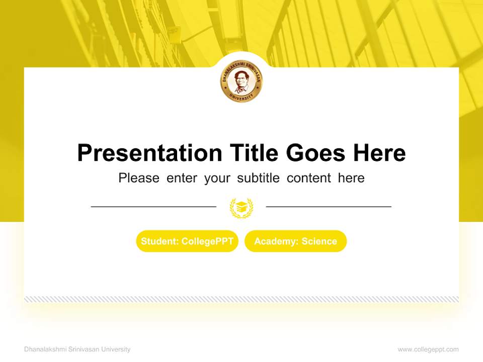 Dhanalakshmi Srinivasan University National Scholarship Defense PPT Template4:3 ratio PPT effect preview image4