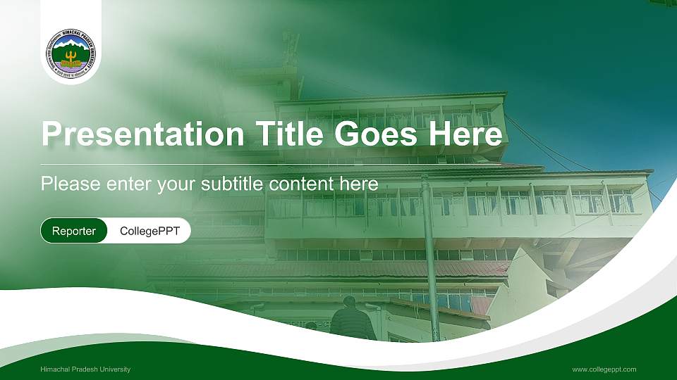 Himachal Pradesh University Lecture Sharing and Networking Event PPT Template16:9 ratio PPT effect preview image