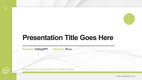 Acupuncture and Integrative Medicine College-Berkeley Thesis Proposal/Graduation Defense PPT Template