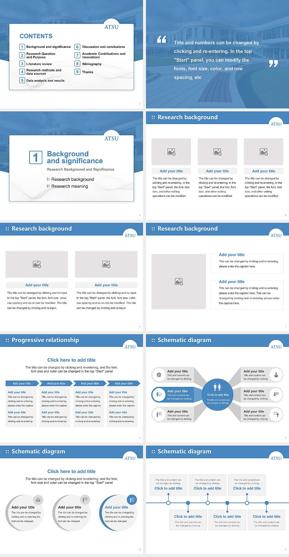 A T Still University of Health Sciences Graduation Thesis Defense PPT Template4:3 ratio PPT effect preview image2
